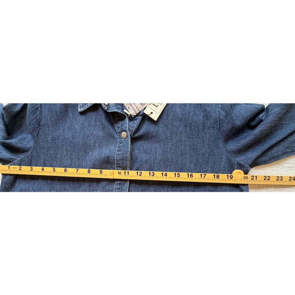 L'AGENCE, NEW, Annette Chambray Shirt, MED - Picture 5 of 11